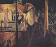 Dante Gabriel Rossetti Sir Galahad at the Ruined Chapel (mk28) oil painting